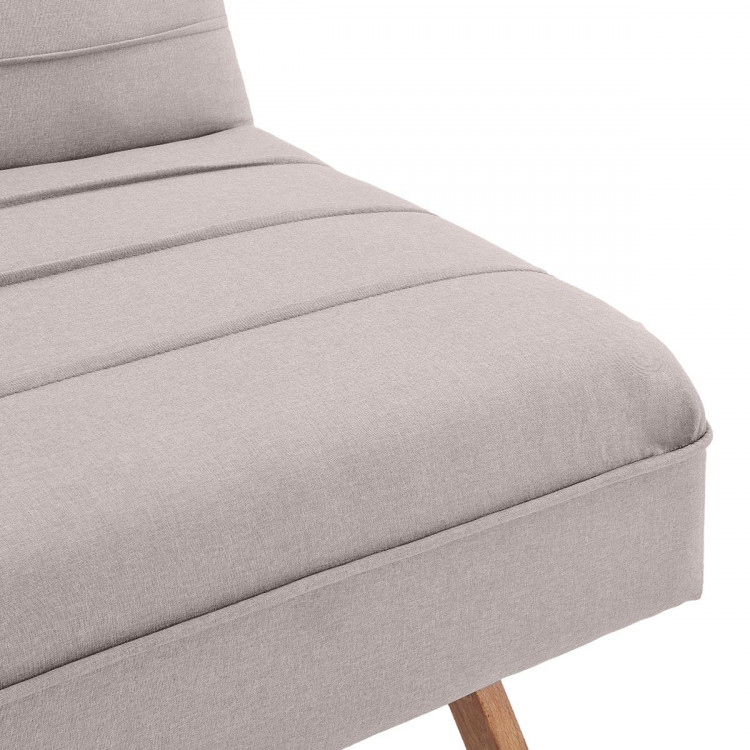 Sarantino 3 Seater Modular Linen Fabric Sofa Bed Couch Futon - Beige image 10