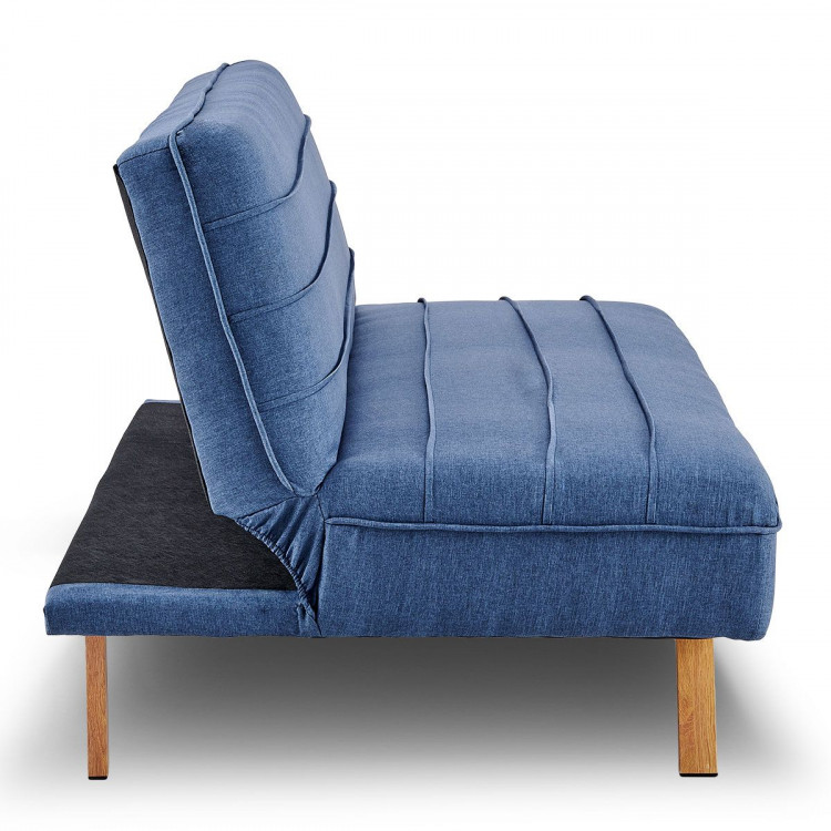 Sarantino 3 Seater Modular Linen Fabric Sofa Bed Couch  - Dark Blue image 5