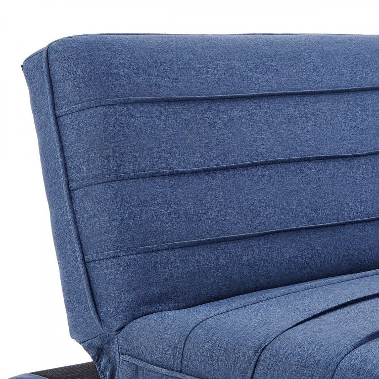 Sarantino 3 Seater Modular Linen Fabric Sofa Bed Couch  - Dark Blue image 10