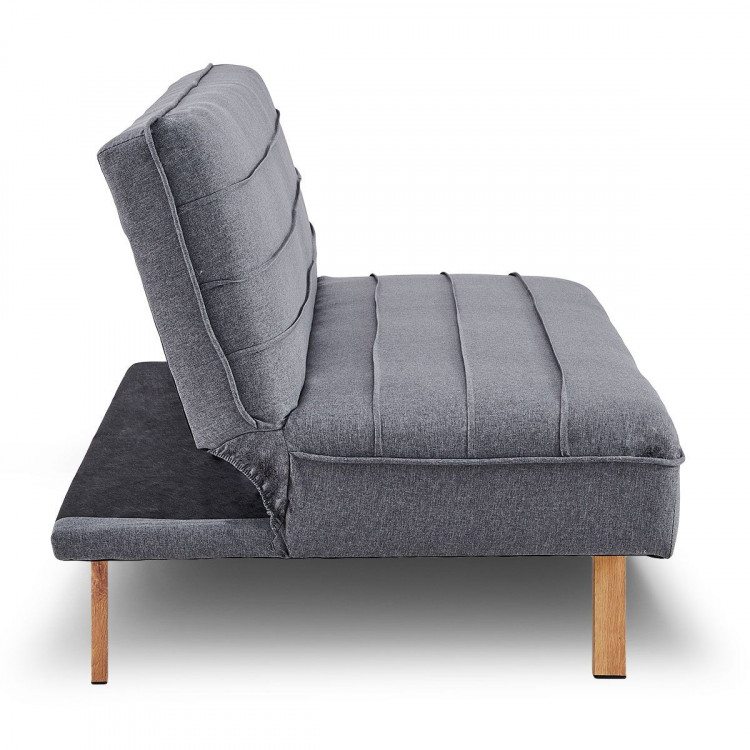 Sarantino 3 Seater Modular Linen Fabric Sofa Bed Couch - Dark Grey image 6