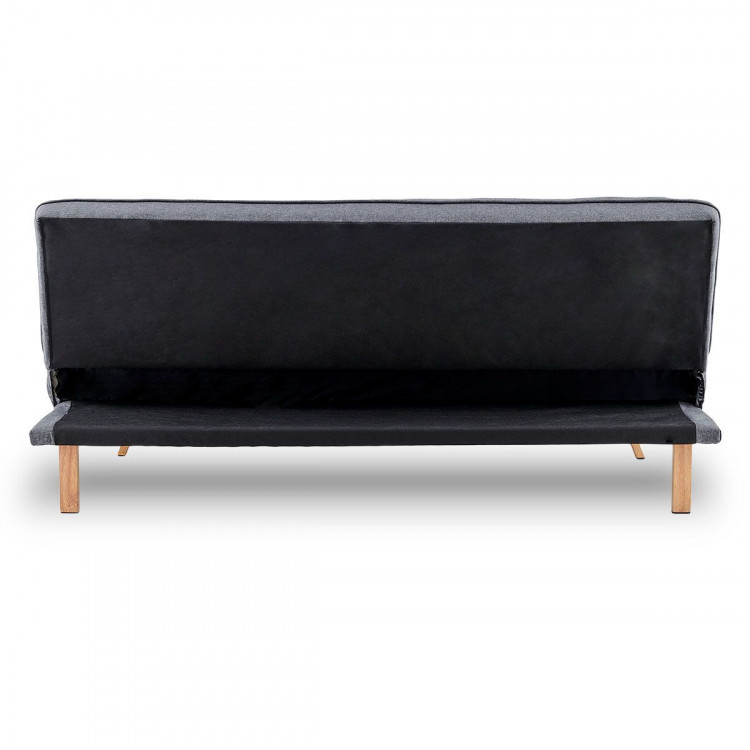 Sarantino 3 Seater Modular Linen Fabric Sofa Bed Couch - Dark Grey image 7