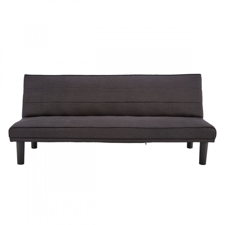 Sarantino 3 Seater M 2620 Modular Linen Sofa Bed Couch - Black image 2