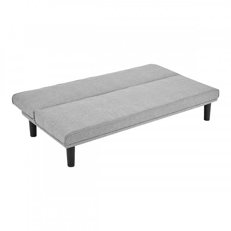 Sarantino 3 Seater Futon Modular Linen Sofa Bed Couch - Light Grey image 6