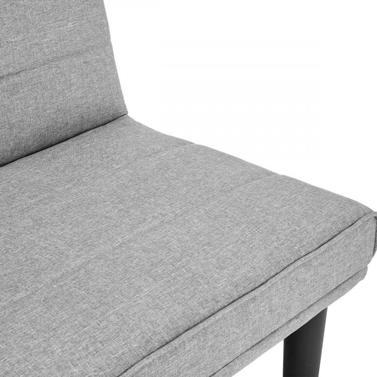Sarantino 3 Seater Futon Modular Linen Sofa Bed Couch - Light Grey image 7