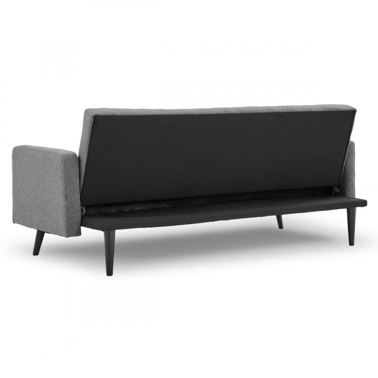 Sarantino 3 Seater Modular Linen Fabric  Bed Sofa Armrest Light Grey image 7