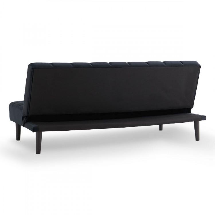 Sarantino Faux Suede Fabric Sofa Bed Furniture Lounge Seat Black image 7