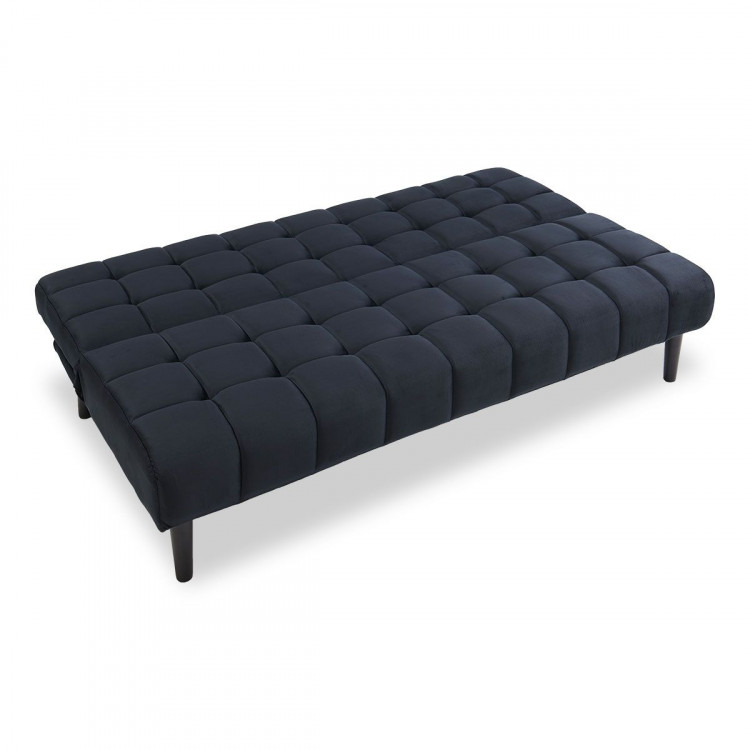 Sarantino Faux Suede Fabric Sofa Bed Furniture Lounge Seat Black image 8