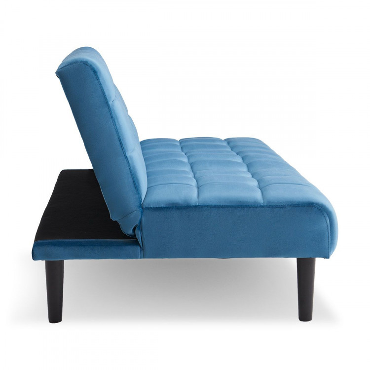 Sarantino Faux Suede Fabric Sofa Bed Furniture Lounge Seat Blue image 8