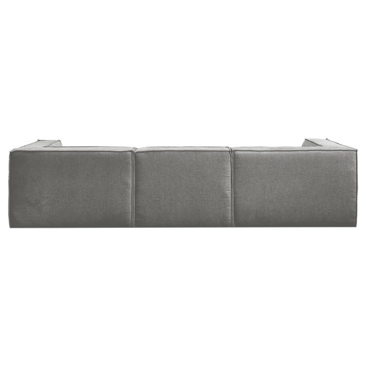 Sarantino Novi 3-Seater Modular Sofa with Ottoman in Grey Non-Slip Bottom Lounge image 6