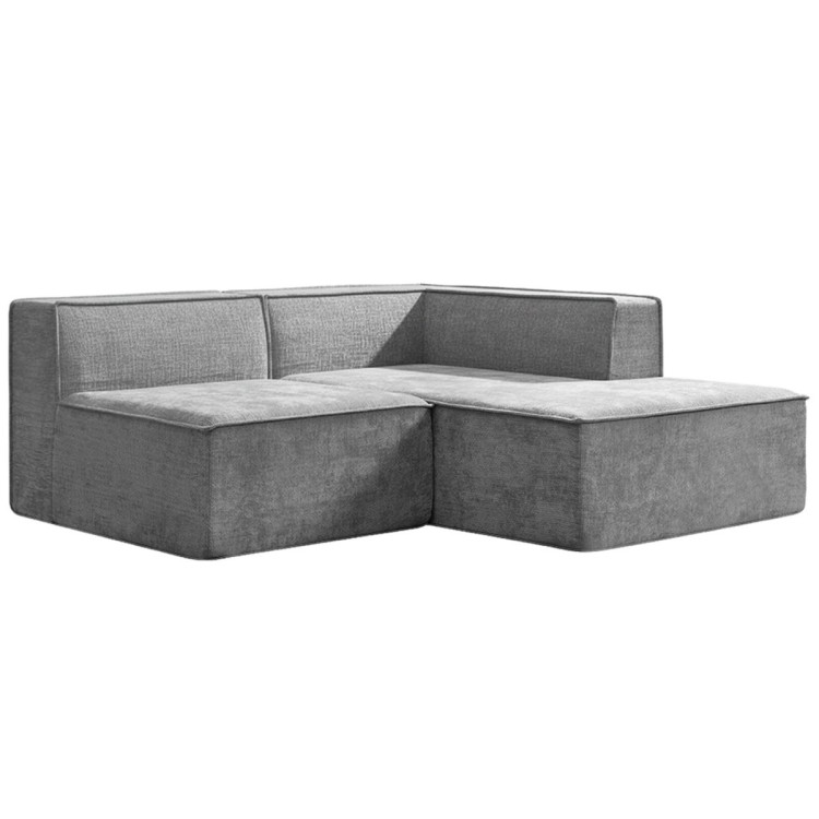 Sarantino Vani Compressed 3 Seater Modular Sofa Set - Light Grey image 9