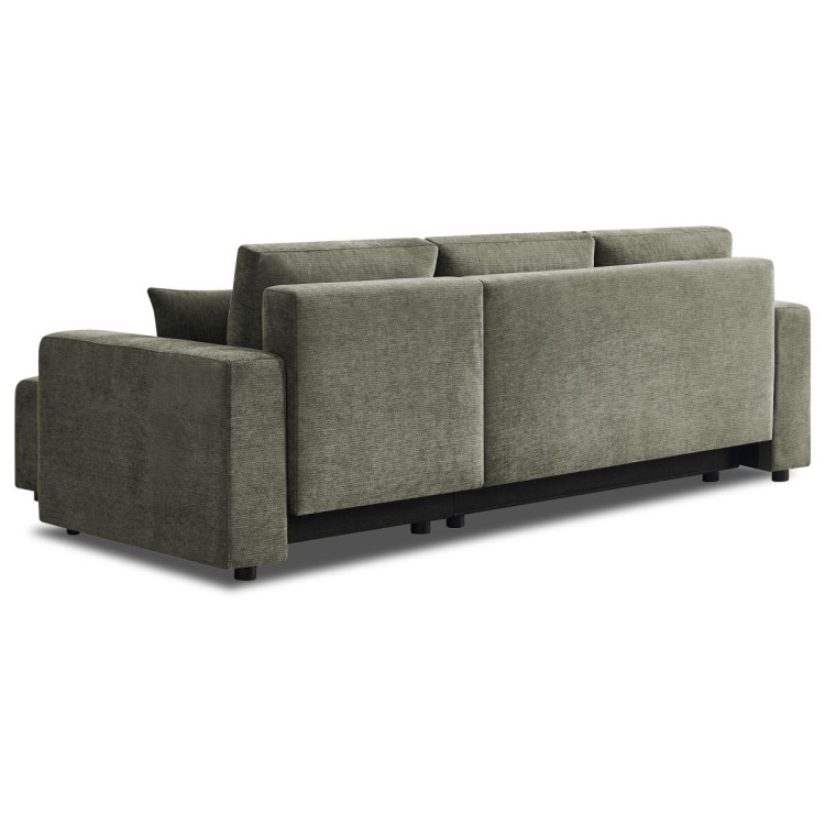 Sarantino Caliana Reversible L Shape Sofa Bed with Storage & Backrest - Green image 11