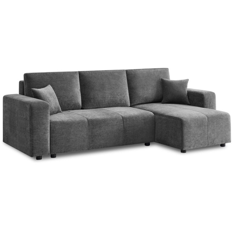 Sarantino Caliana Reversible L Shape Sofa Bed with Storage & Backrest - Grey image 3