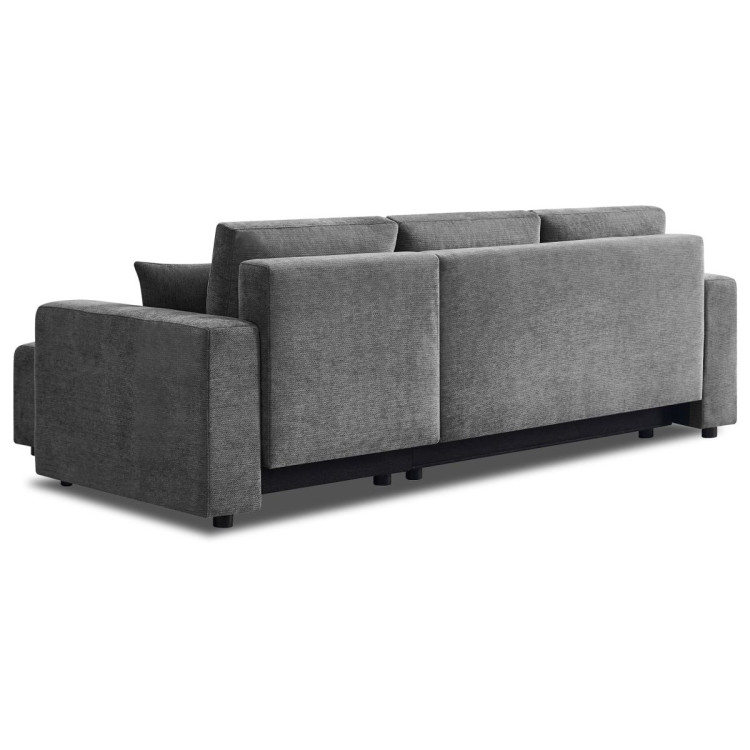 Sarantino Caliana Reversible L Shape Sofa Bed with Storage & Backrest - Grey image 11