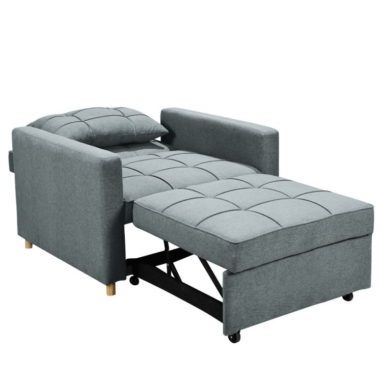 Suri 3-in-1 Convertible Sofa Chair Bed by Sarantino - Airforce Blue image 3