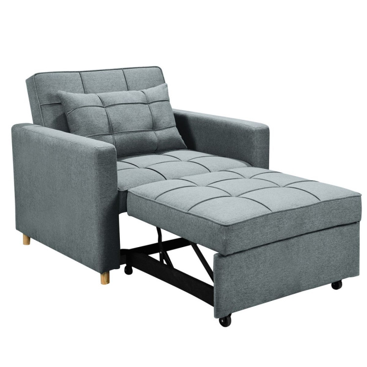 Suri 3-in-1 Convertible Sofa Chair Bed by Sarantino - Airforce Blue image 6