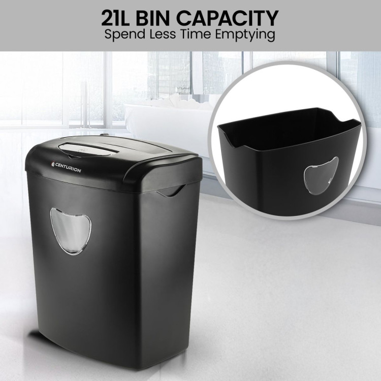 Centurion 21L Cross-Cut Office Shredder 10-Sheet Paper, CD & Credit Card Security image 13