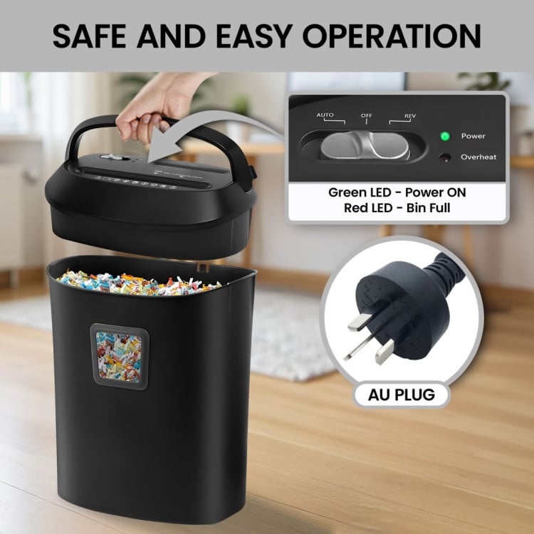 Centurion 25L 12-Sheet Paper Shredder Electric Cross-Cut Home & Office Cutter image 10