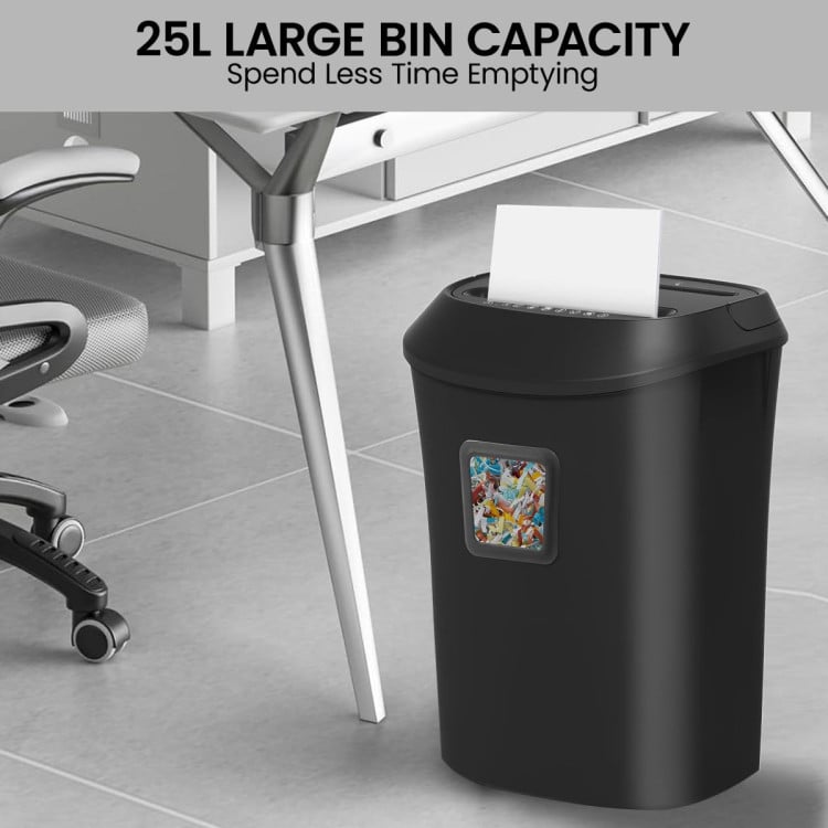 Centurion 25L 12-Sheet Paper Shredder Electric Cross-Cut Home & Office Cutter image 11
