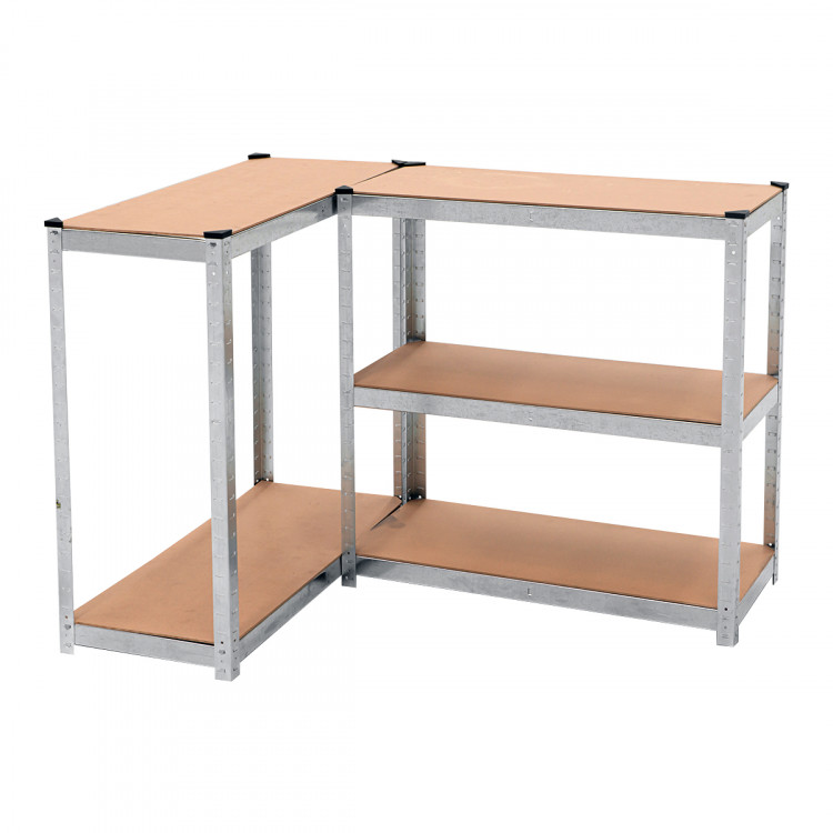 5 Shelf Adjustable Storage Rack Work Table Galvanized Steel 180x90cm image 11