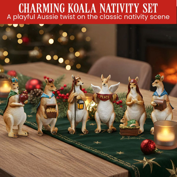 7 Piece Kangaroo Christmas Nativity Scene image 4