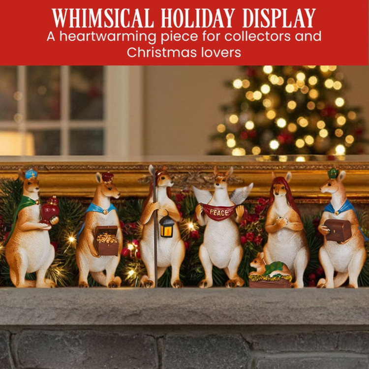 7 Piece Kangaroo Christmas Nativity Scene image 5
