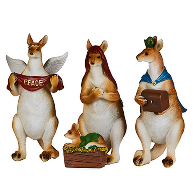 7 Piece Kangaroo Christmas Nativity Scene image 7