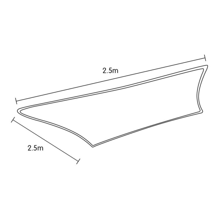 Wallaroo 2.5 x 2.5m Square Sun Shade Sail Canopy Awning Breathable UV Block for Outdoor Patio Garden Yard - Sand image 6