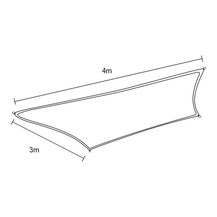 Wallaroo Rectangular Shade Sail 3m x 4m - Sand image 11