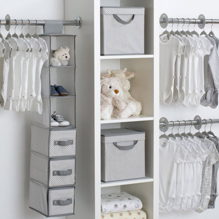 Delta Children 48 Piece Nursery Storage Set Cool Grey image 3
