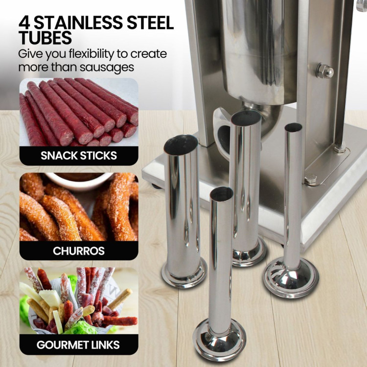 Pronti 5L Stainless Steel Vertical Sausage Stuffer image 9