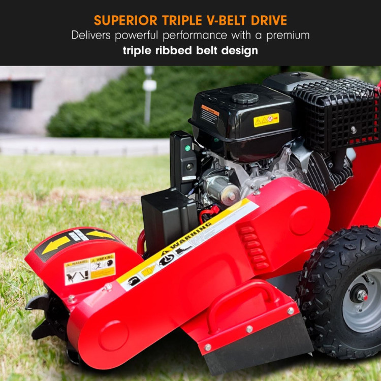 Ducar Stump Grinder 457cc 18HP Petrol Engine with Key Start & Tungsten Carbide Teeth image 12