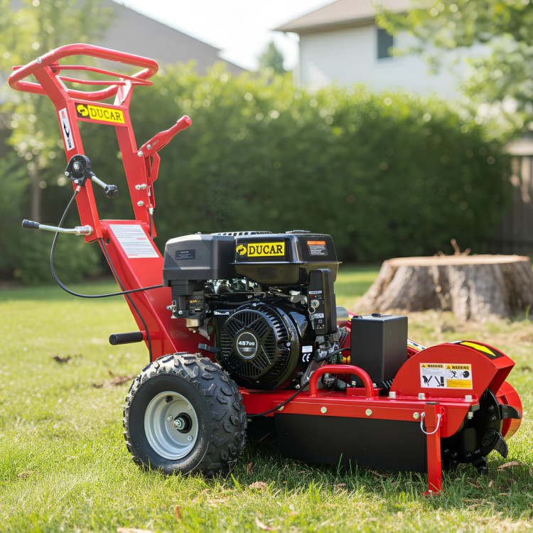 Ducar Stump Grinder 457cc 18HP Petrol Engine with Key Start & Tungsten Carbide Teeth image 15