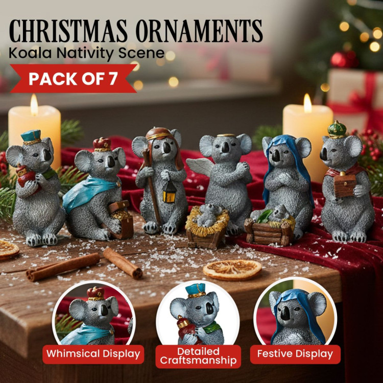 7 Piece Koala Christmas Nativity Scene image 9