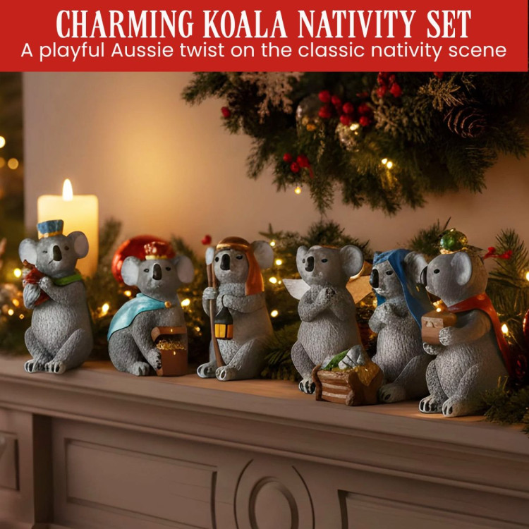 7 Piece Koala Christmas Nativity Scene image 4