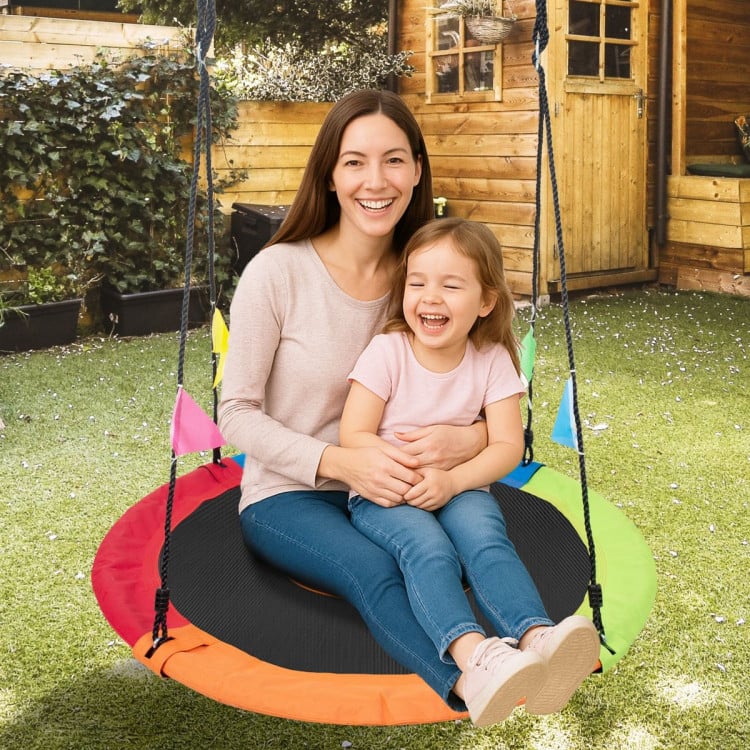 Kahuna Kids 1.2m Tree Saucer Swing Set Round with Hanging Straps 400kg Capacity image 8