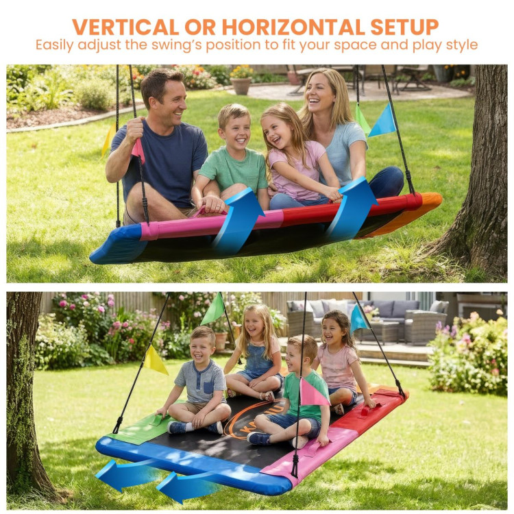 Kahuna 60 Inch Rectangular Tree Swing with Foam Padded Tubes and Accessory Kit image 14