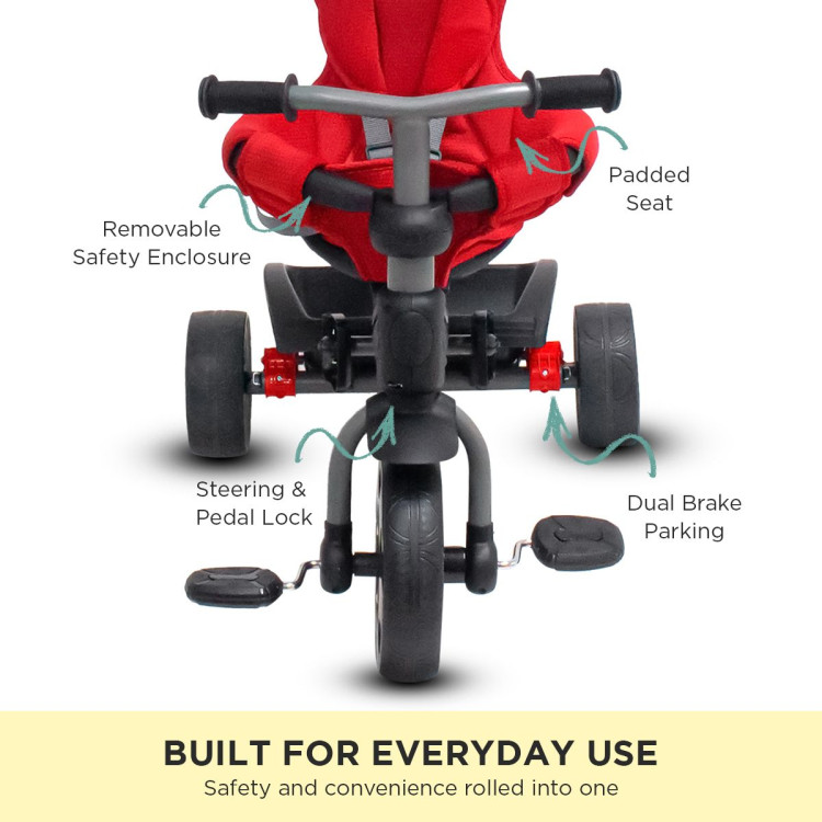Veebee Explorer 3-Stage Kids Trike with Canopy - Red image 4