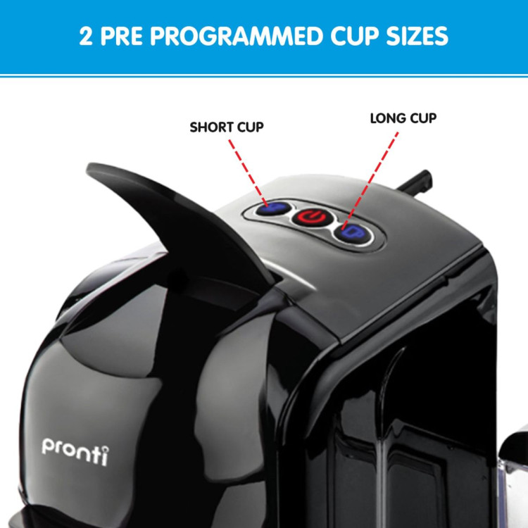 Pronti Breakfast Set with HomeMaid Coffee Machine, Silver Noir Toaster & Kettle image 11