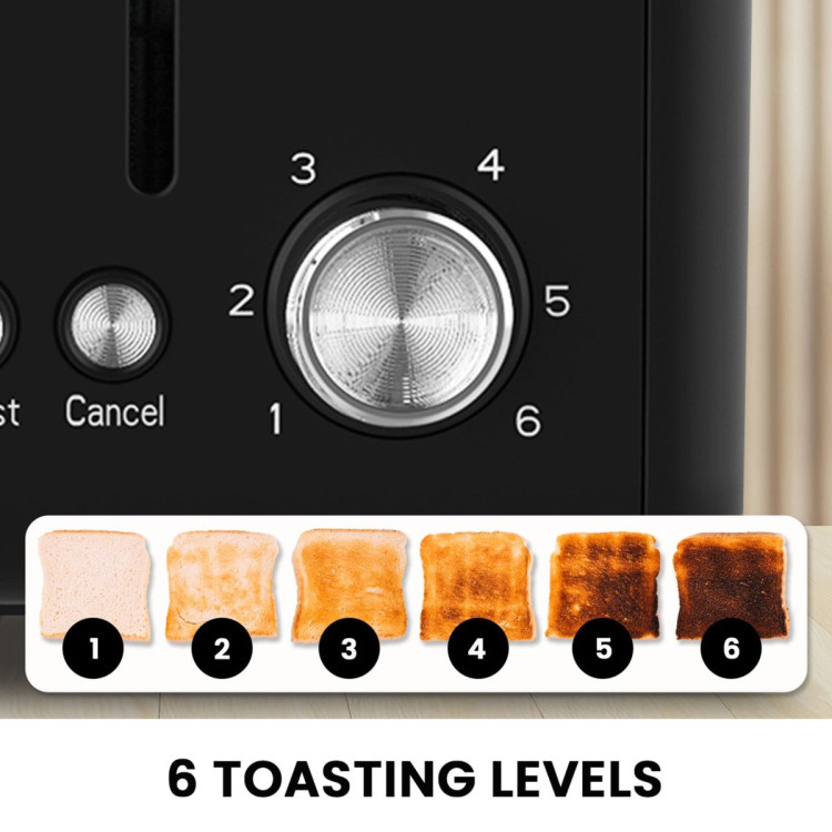 Pronti Breakfast Set with 1.25L Coffee Machine, Silver Noir Toaster & Kettle image 12
