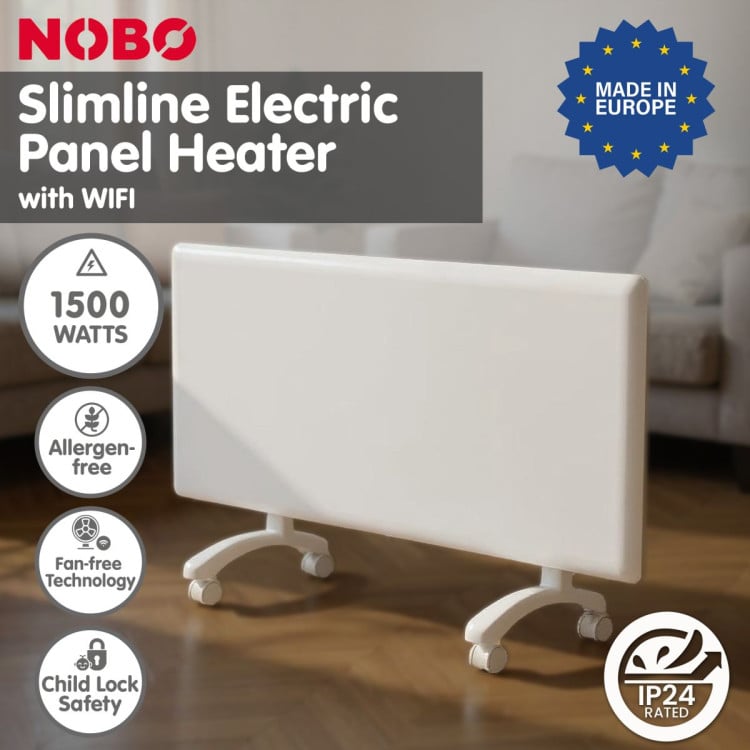 Nobo 1500W T2-NTL4R15 Slimline Wi-Fi Electric Panel Heater - Refurbished image 3