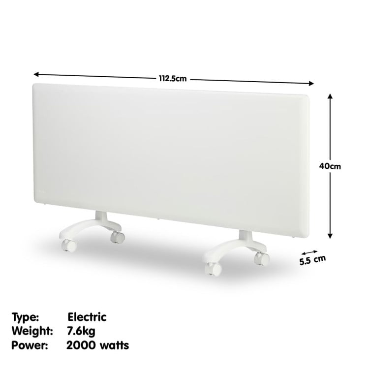 Nobo 2000W Slimline Electric Panel Heater with Remote Control Wi-Fi Enabled via the Capa Connect App - Refurbished image 6