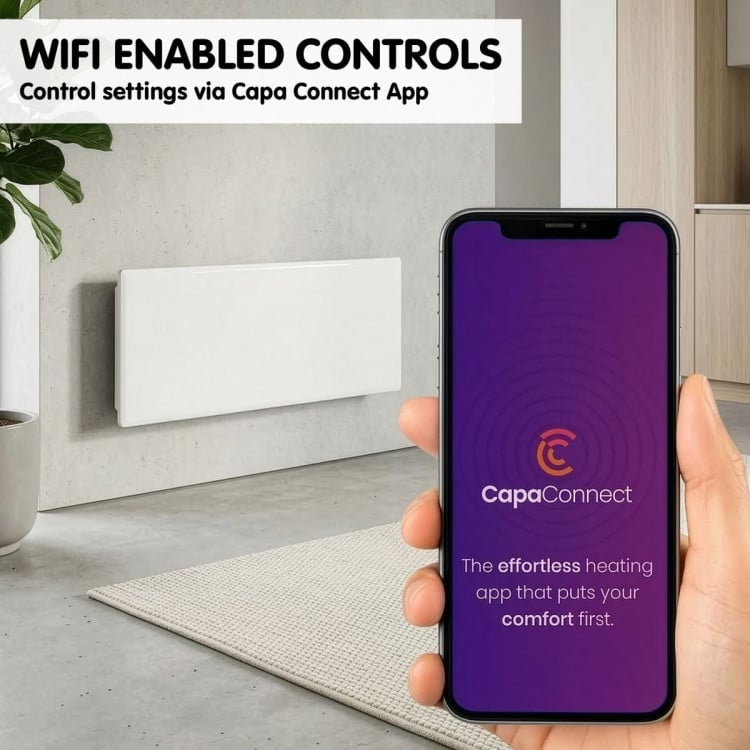 Nobo 2000W Slimline Electric Panel Heater with Remote Control Wi-Fi Enabled via the Capa Connect App - Refurbished image 9