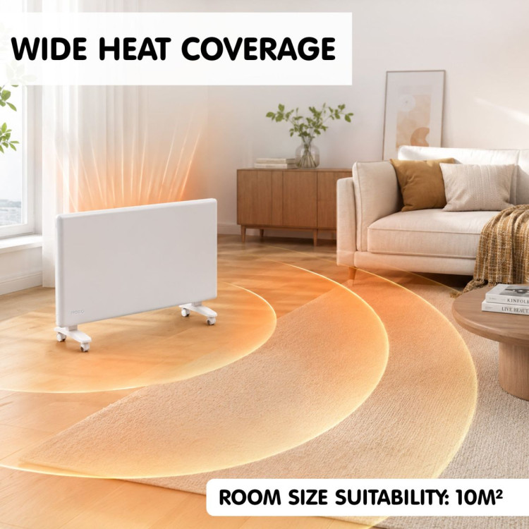 Nobo 1000W Electric Panel Heater with Timer Wall Mount and Castors - Refurbished image 10
