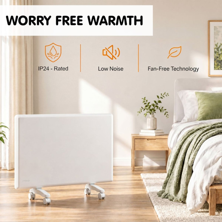 Nobo 1000W Electric Panel Heater with Timer Wall Mount and Castors - Refurbished image 12