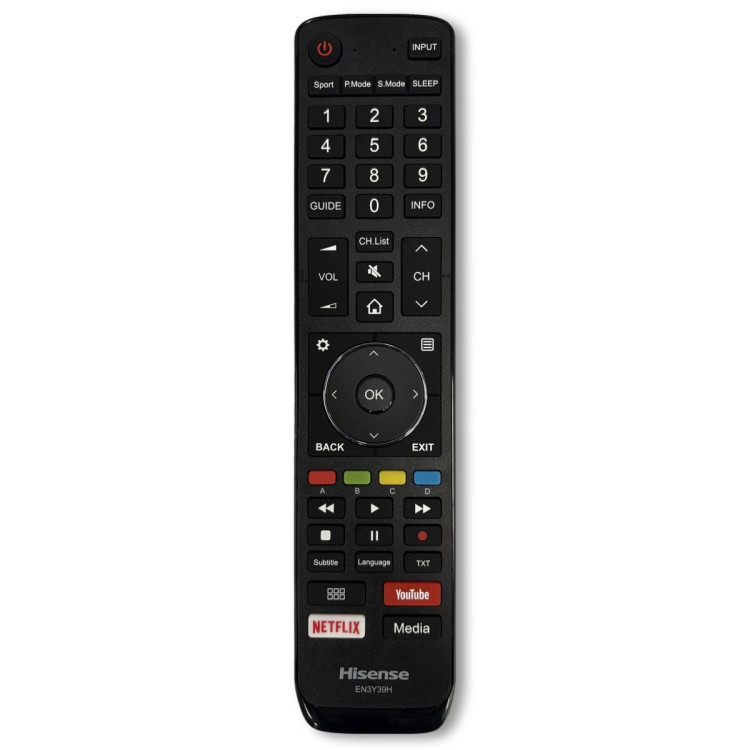 Hisense EN3Y39H Genuine Original TV Remote Control T225418 Replacement for K390PAD K680UAD 75T910UAD 65T810 Models