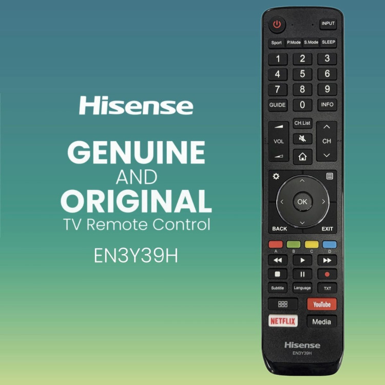Hisense EN3Y39H Genuine Original TV Remote Control T225418 Replacement for K390PAD K680UAD 75T910UAD 65T810 Models image 3