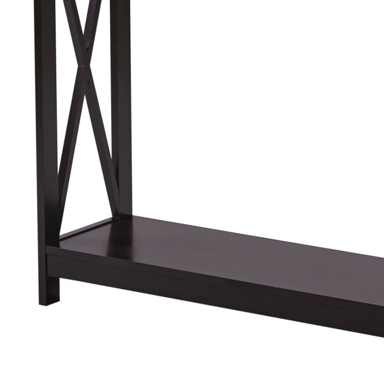 Sarantino Isla X-Frame Console Table - Espresso image 7