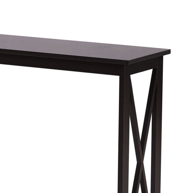 Sarantino Isla X-Frame Console Table - Espresso image 8