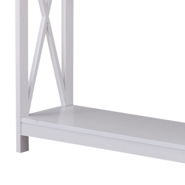 Sarantino Isla X-Frame Console Table in White image 7