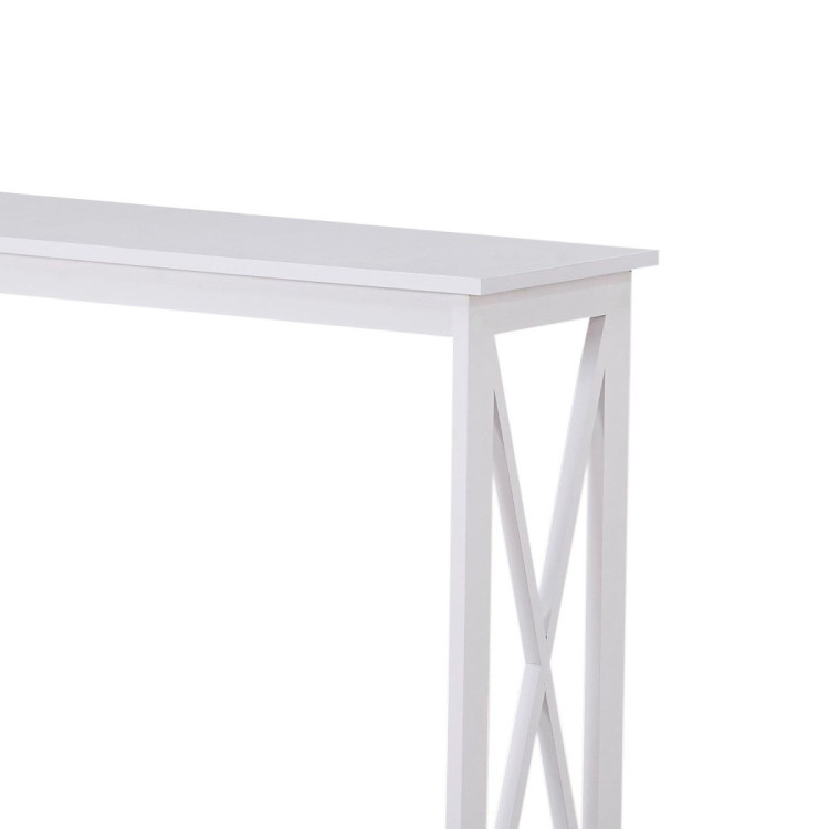 Sarantino Isla X-Frame Console Table in White image 8